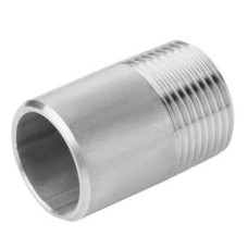 Ниппель двойной нержавеющий AISI 304 ДУ 15 ДУ2 10